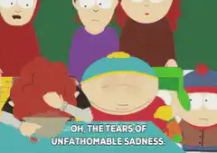 Stan eats cereal while crying