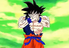 Goku transforms into Super Saiyan