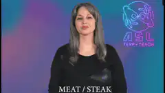 ASL sign for meat or steak