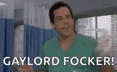 Gaylord Focker in hospital scrubs