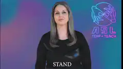 ASL sign for STAND