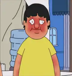 Bobby Hill blushing and sweating