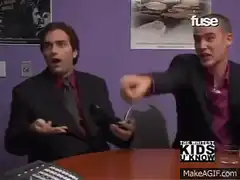 The Whitest Kids U' Know cast in a meeting