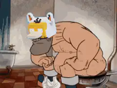 Homer Simpson Poops Out a Giant White Blob
