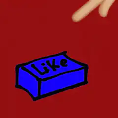 hand pressing like button