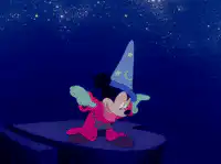 Sorcerer Mickey Mouse dancing