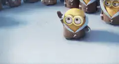 Minion waving in snow