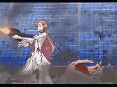 pink-haired anime girl firing gun