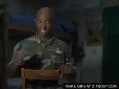 Sergeant Hartman yelling and pointing