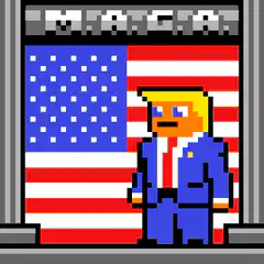 Pixel Art Trump with Bigly Sign