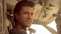 Mel Gibson intense stare in car