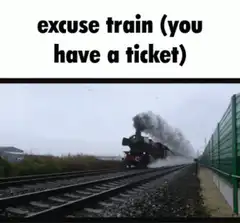 excuse train (you have a ticket)