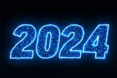 Blue Glitter 2024 Text