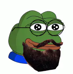 Pepe with glasses and beard