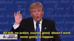 Donald Trump All talk no action