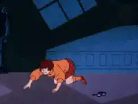 Daphne crawling on floor