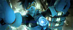 Tracer charging her pulse pistol