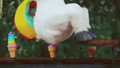 Unicorn eating ice cream