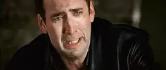 Nicolas Cage crying face