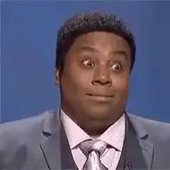 Kenan Thompson wide eyes then blink