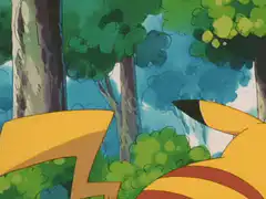 Pikachu waving happily