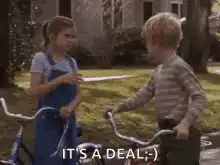 It's a deal kids fist bump