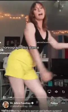 Dr Jebra Faushay dancing for surgery