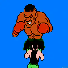 pixel art boxer morphing faces