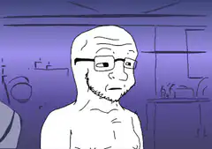 Bald man with glasses smiling and waving