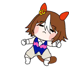 Chibi horse girl dancing