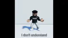 Roblox character shrugging I don't understand