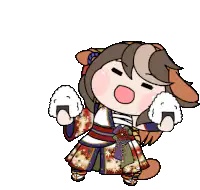 chibi character dancing