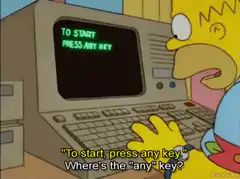 Homer Simpson Where's the Any Key