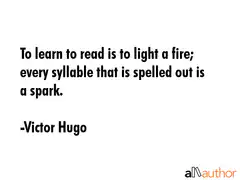 Victor Hugo quote about reading