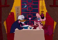 Donald Duck and Daisy on a date