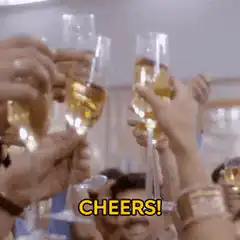 Group of people toasting with champagne
