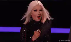 Christina Aguilera shocked reaction