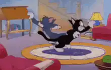 Tom and Jerry cartoon chase