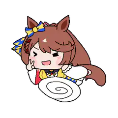 Chibi horse girl winking