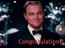Leonardo DiCaprio Cheers Congratulations