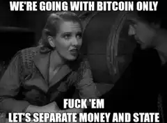 Woman talking about bitcoin only