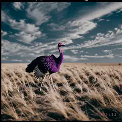 purple bird laser eyes