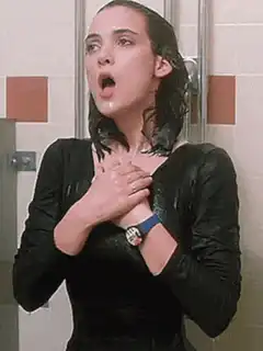 Woman in shower shocked by water