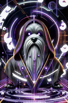Cyberpunk Dog Wizard
