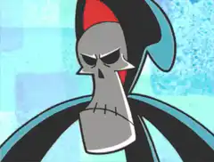 Skullboy smirking
