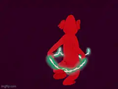 red elephant dancing with lightning