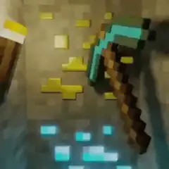 Minecraft diamond and gold mining