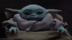 Baby Yoda waving hello