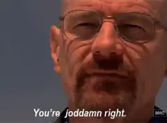 Walter White You're joddamn right