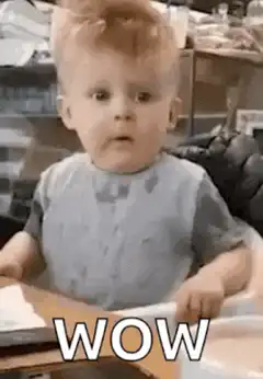 Baby saying wow